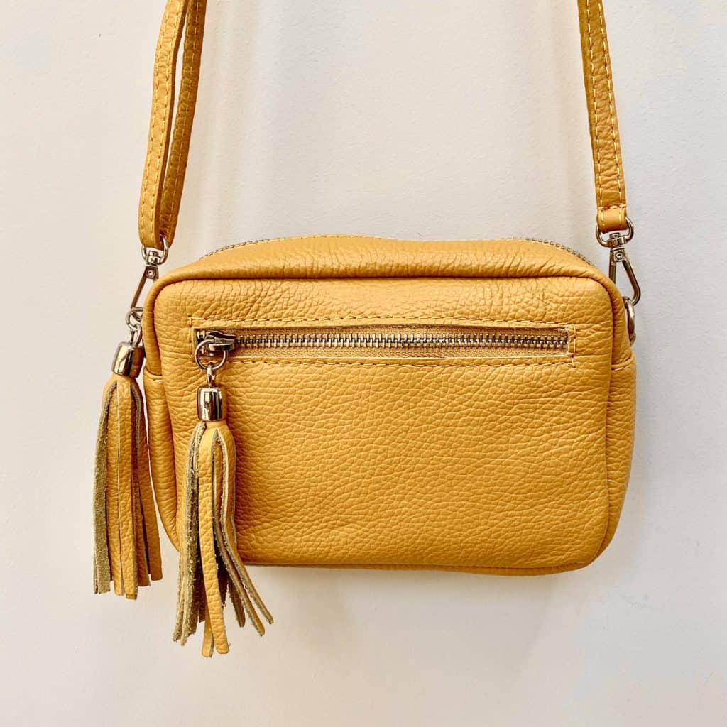 yellow mustard travel bag