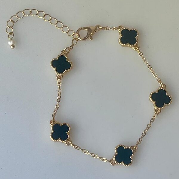 Black Gold Flower Bracelet