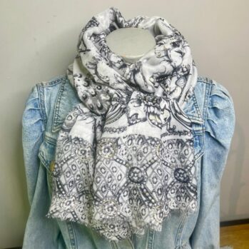 Athena Grey And Gold Scarf