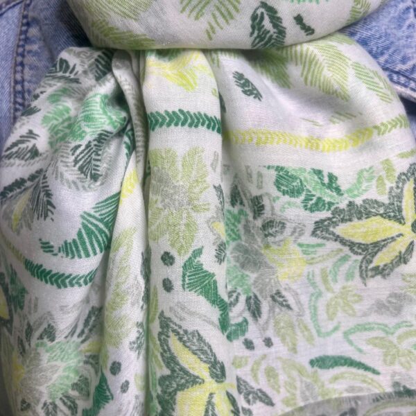 Green Leaves Scarf - Image 2