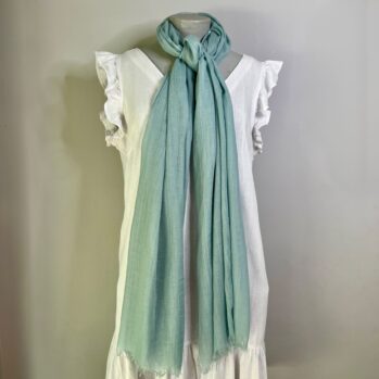 Plain Duck Egg Blue Scarf