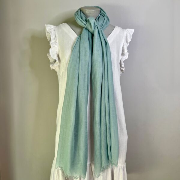 Plain Duck Egg Blue Scarf