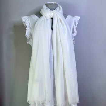 Plain White Scarf