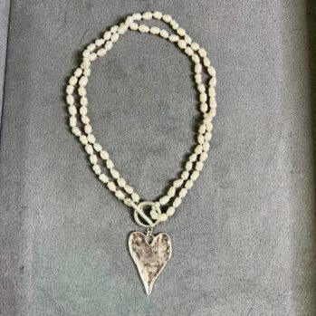 Freshwater Pearl Heart Necklace