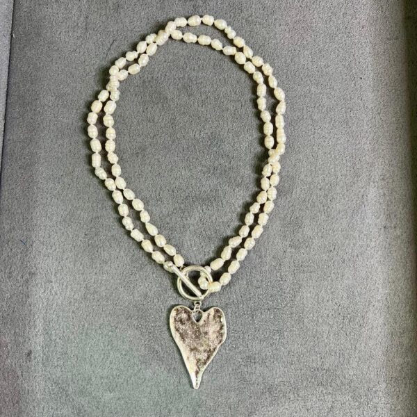 Freshwater Pearl Heart Necklace