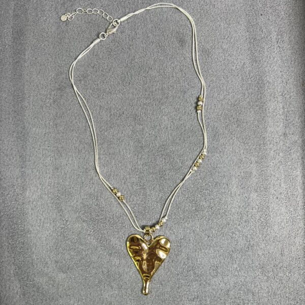 Short Gold Heart Necklace