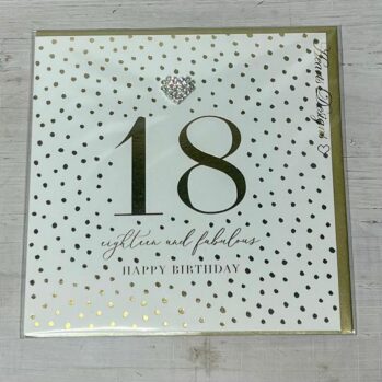 18th Birthday Wishes Diamante Heart Card