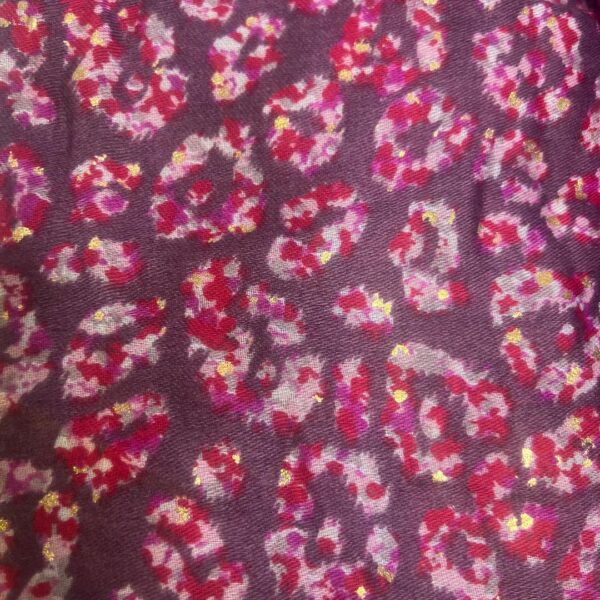 Burgundy Leopard Scarf - Image 2