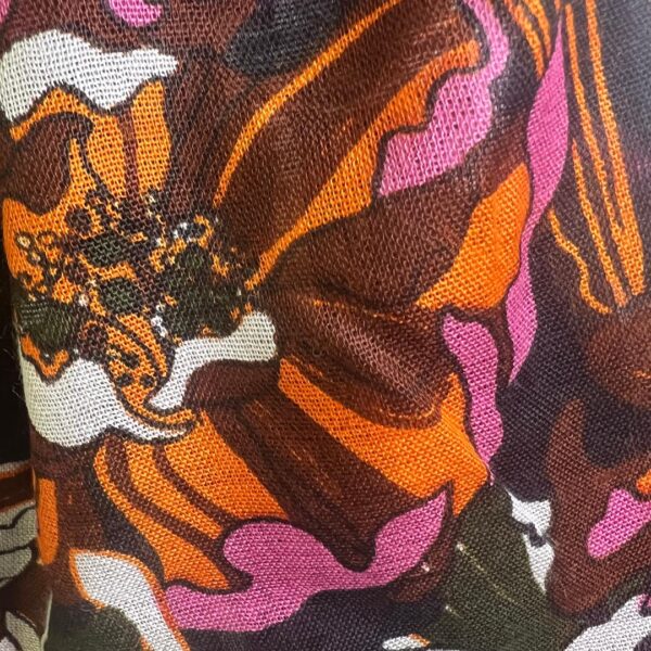 Orange Flowers Scarf - Image 2