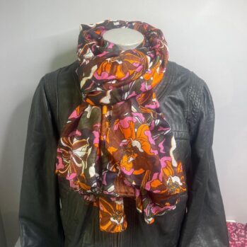 Orange Flowers Scarf