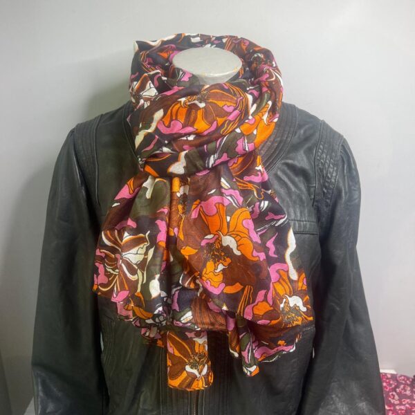 Orange Flowers Scarf