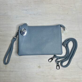 Blue Clasp Crossbody Clutch Bag
