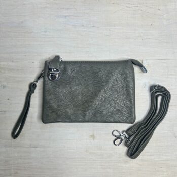 Black Clasp Crossbody Clutch Bag