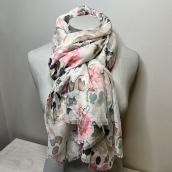 Cream Watercolour Scarf